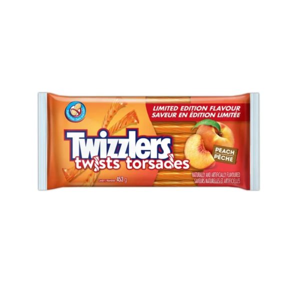 Réglisse Twizzlers Torsades Pêche 453g