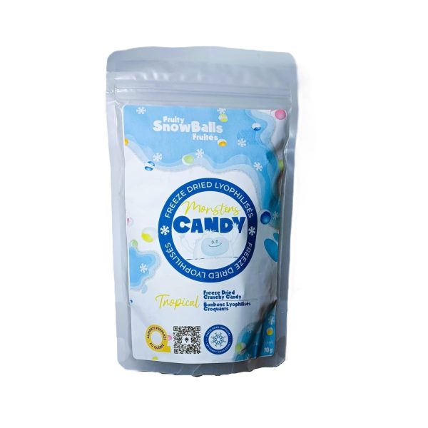 Bonbon Lyophilisé SnowBalls Fruités Tropical Monsters Candy 70g