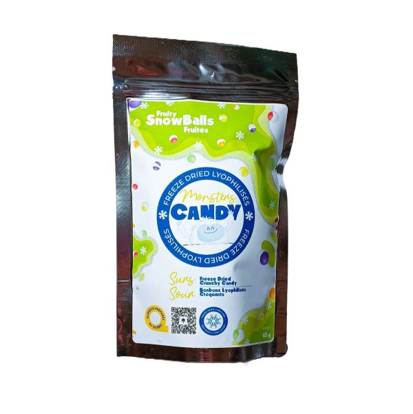 Bonbon Lyophilisé SnowBalls Fruités Sures Monsters Candy 65g