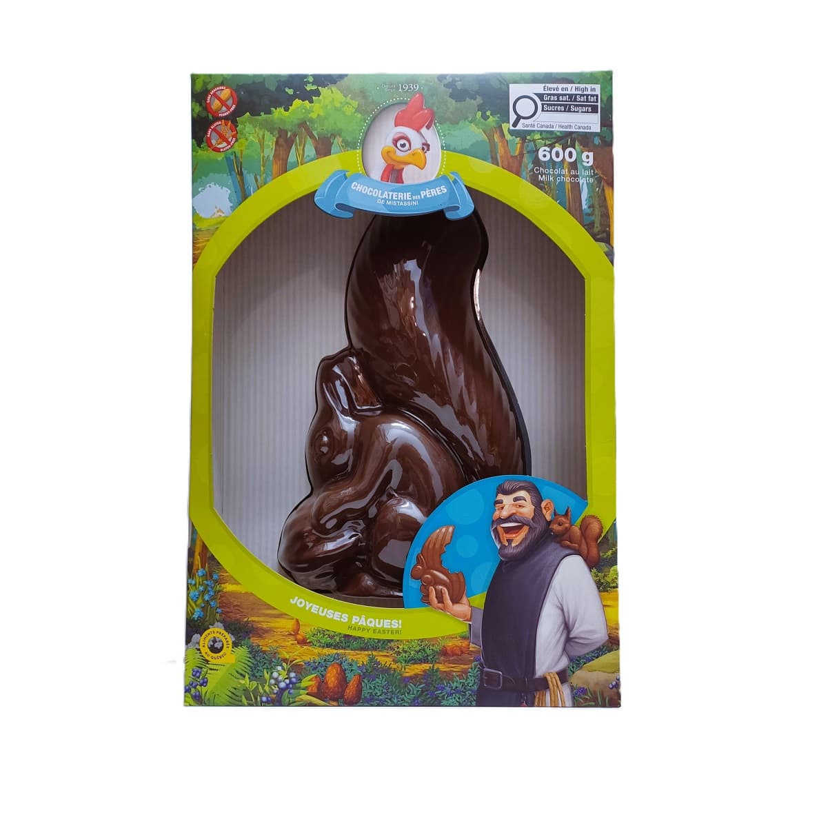 Chocolat Pâques des Pères de Mistassini Écureuil 600g